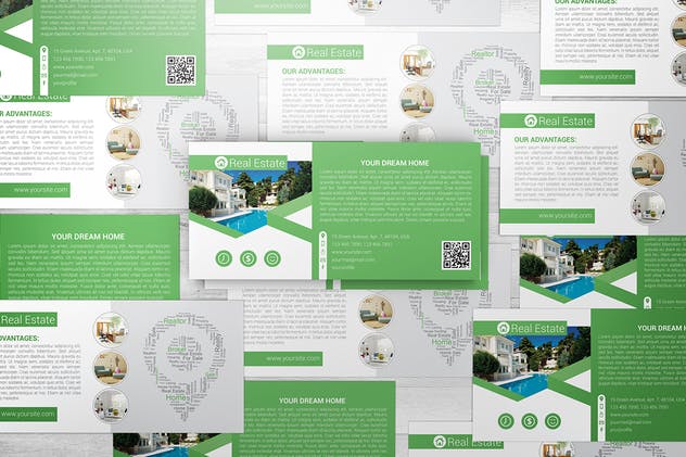 宣传推广广告传单样机 DL Flyer Mock-Up插图(6)