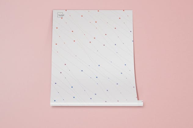 墙纸设计卷轴PSD样机2 Wallpaper Rolled PSD Mockups 02插图(5)