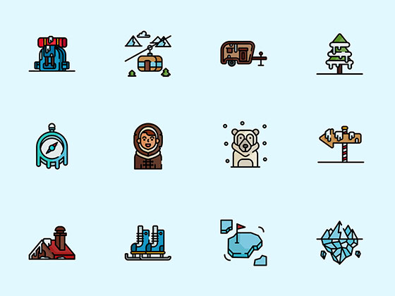 50 枚北极元素图标素材之家精选sketch素材