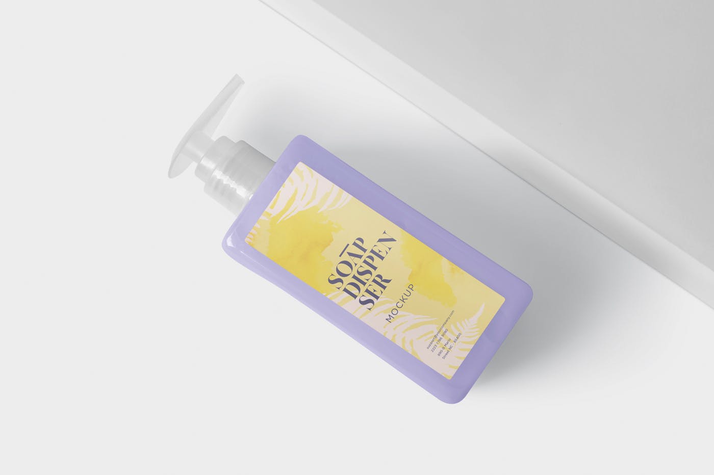 洗发水/沐浴露按压瓶设计效果图素材库精选 Soap Dispenser Mockup Rectangle – Medium Size插图(2)
