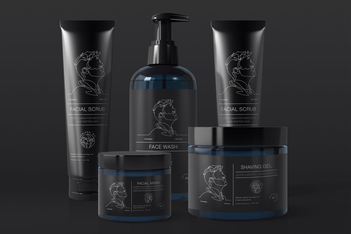 纯天然化妆品包装设计预览样机合集v5 Natural Cosmetic Packaging Mock-Ups Vol.5插图(2)