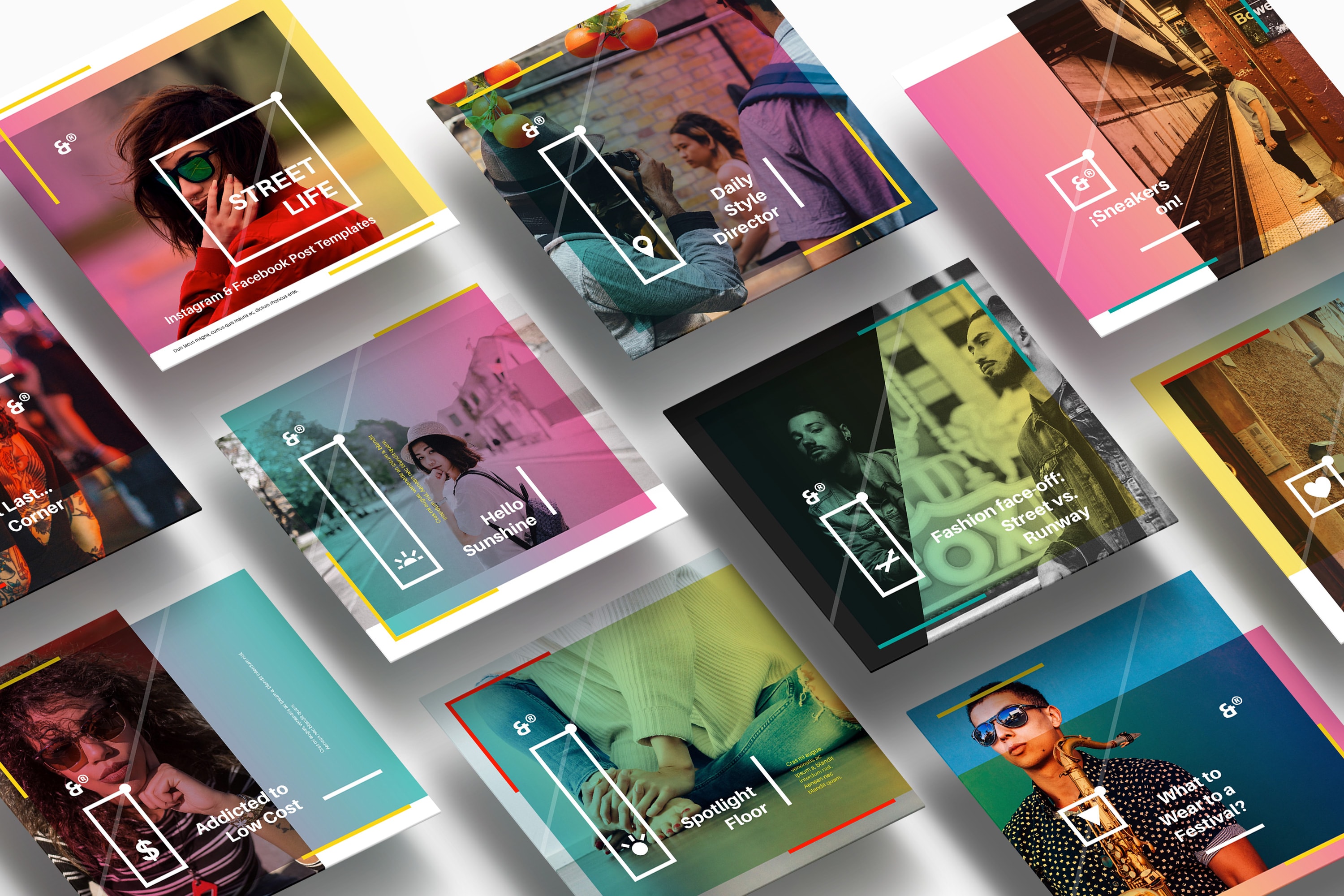 方形设计透视图样机模板01 Square Perspective Mockup 01插图(5)