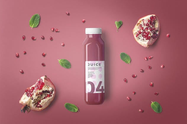 果汁瓶罐包装样机 Juice Bottle Mockups插图(2)