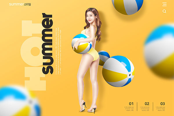 夏季沙滩排球派对活动主题设计素材