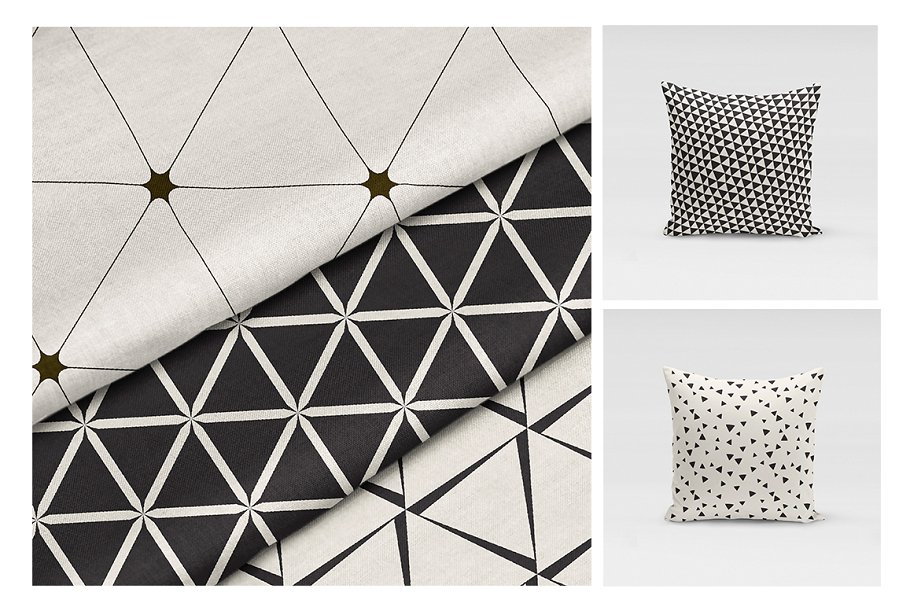 不规则多种形状三角形无缝图案纹理 Triangles Seamless Patterns Bundle插图(4)