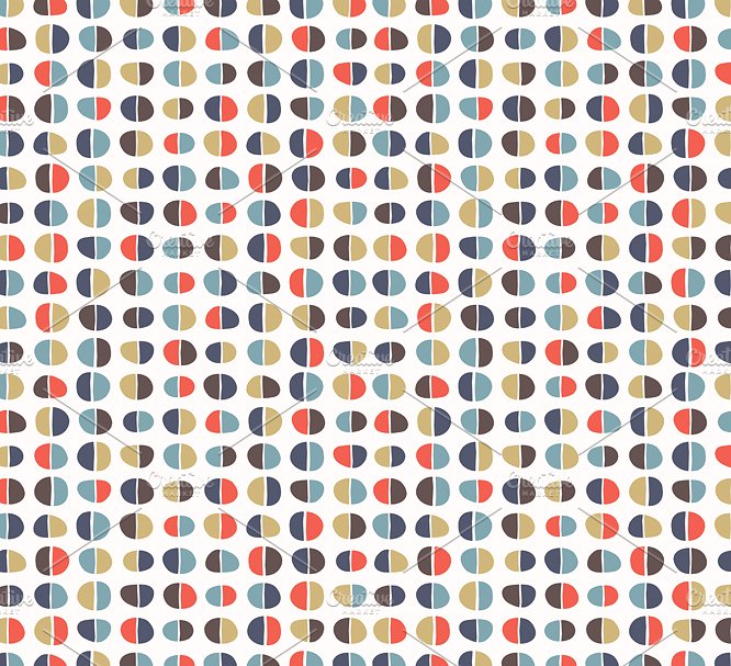 手工绘制樱桃色和黄昏色圆点图案素材 Hand Crafted Dots in Cherry & Dusk插图(4)