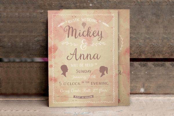 经典水彩邀请卡模板 Classic Watercolor Suite