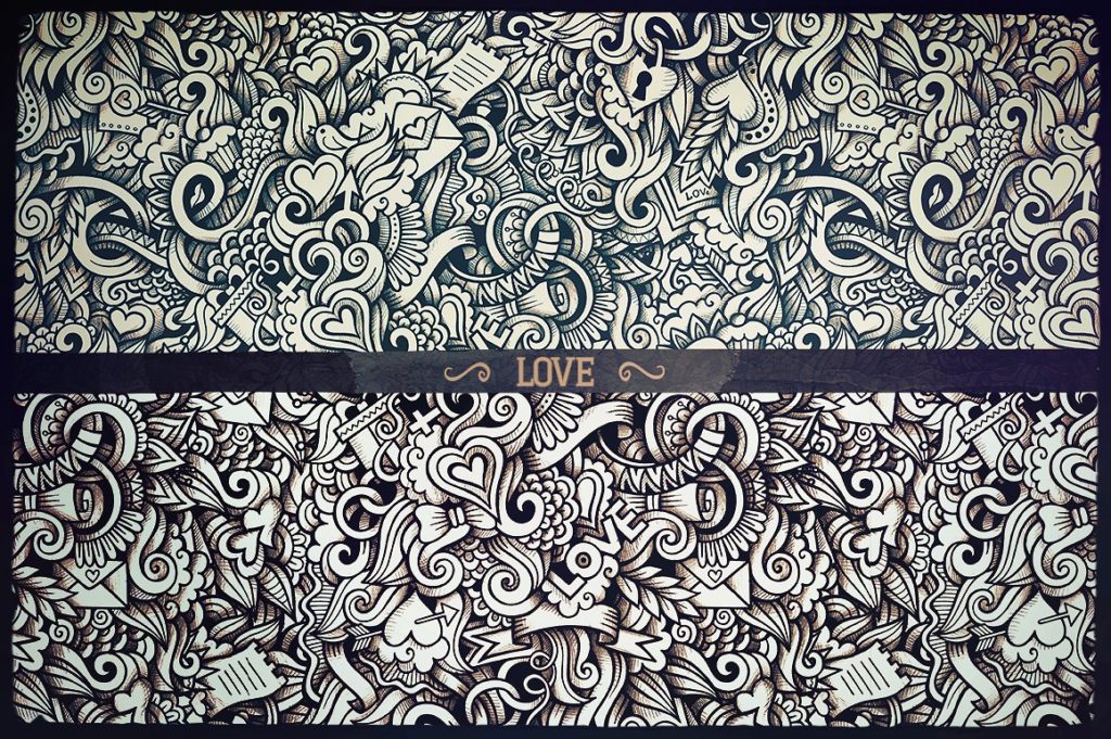 36款图形手绘涂鸦无缝背景模式[eps,jpg]插图(6)