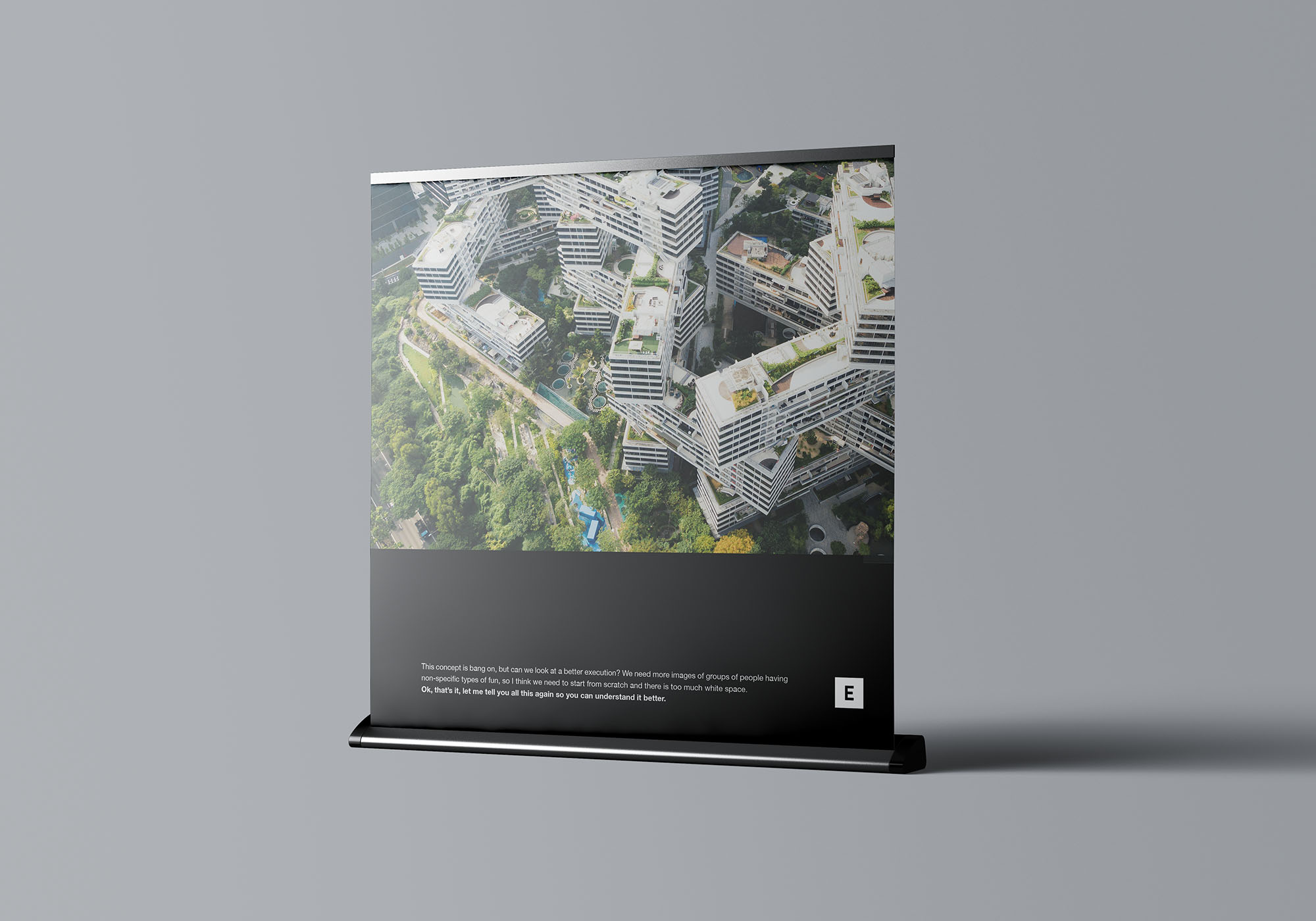 立式方形海报展架PSD样机模板 Wide Rollup Mockup插图(6)