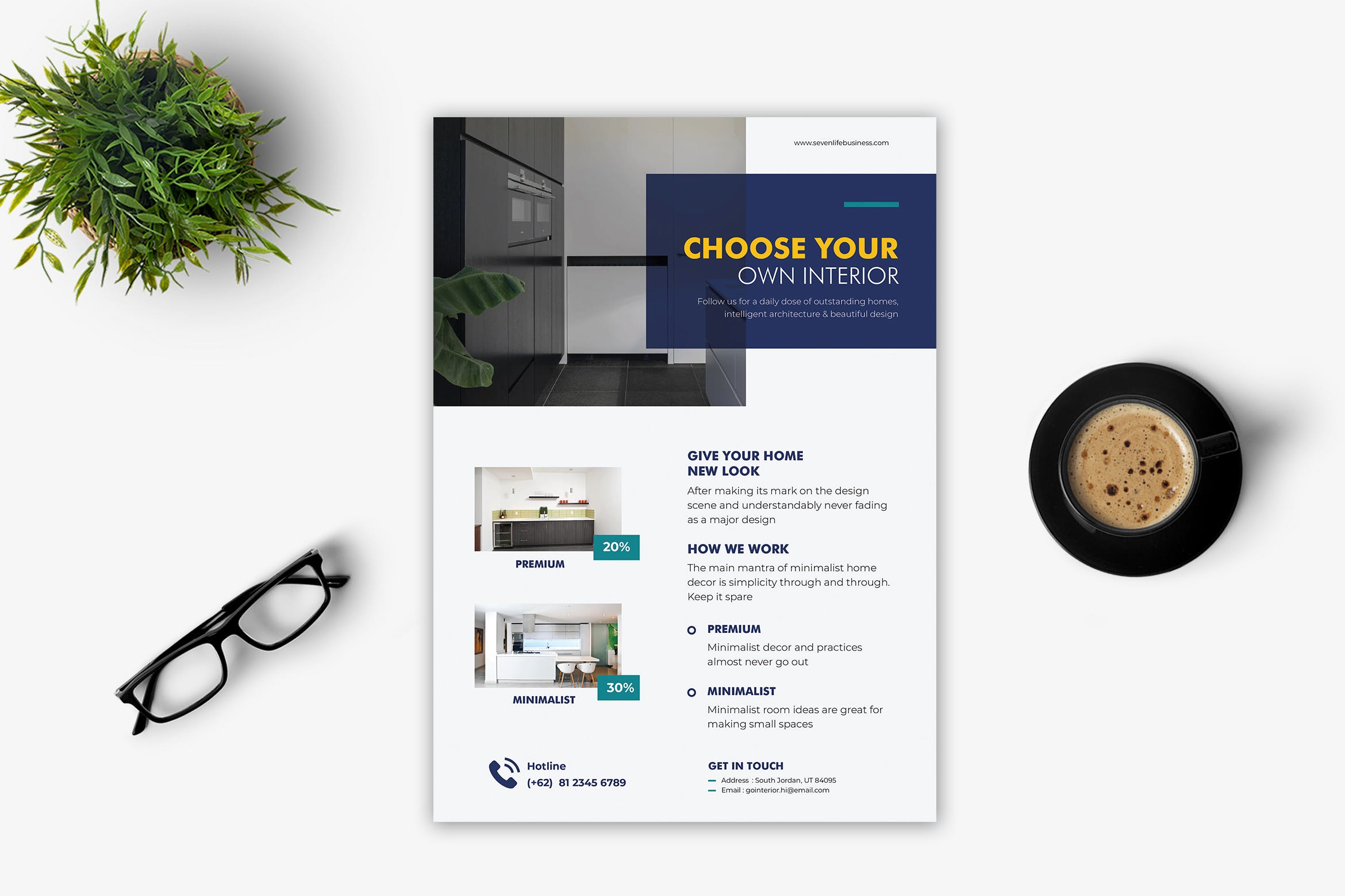 室内设计公司宣传单海报PSD素材素材库精选模板v2 Interior Flyer Vol. 2插图