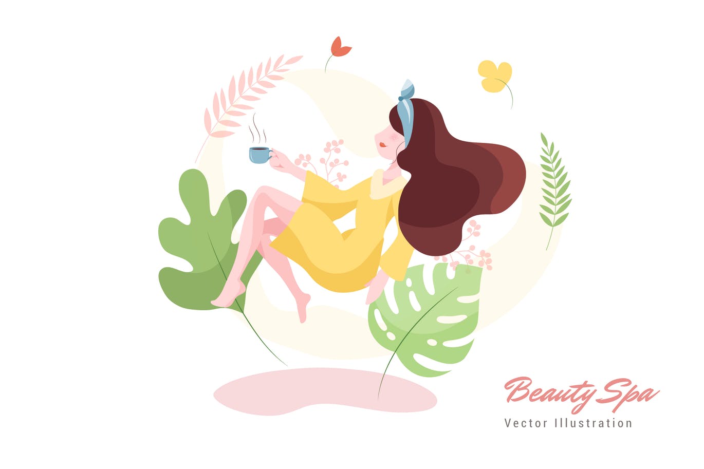 美容SPA主题矢量插画素材库精选素材v3 Beauty Spa Vector Illustration插图