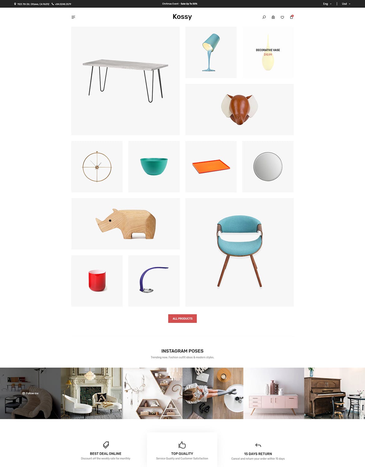 极简设计风格网上商城平台设计PSD模板 Kossy | Minimalist eCommerce PSD Template插图(10)