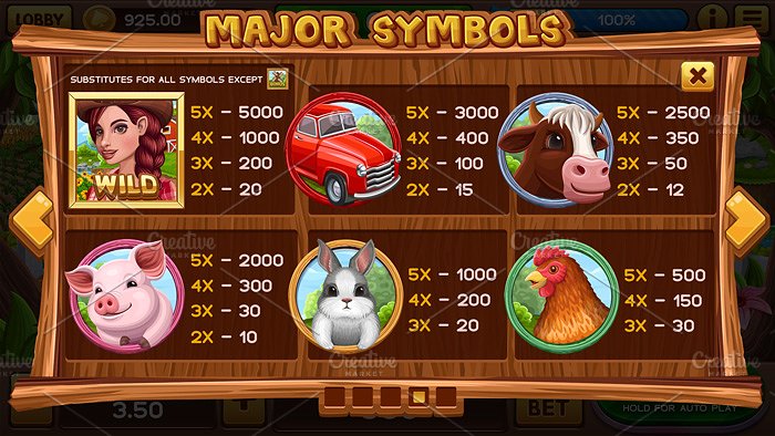 幸运的农场老虎机游戏UI套件插图(10)