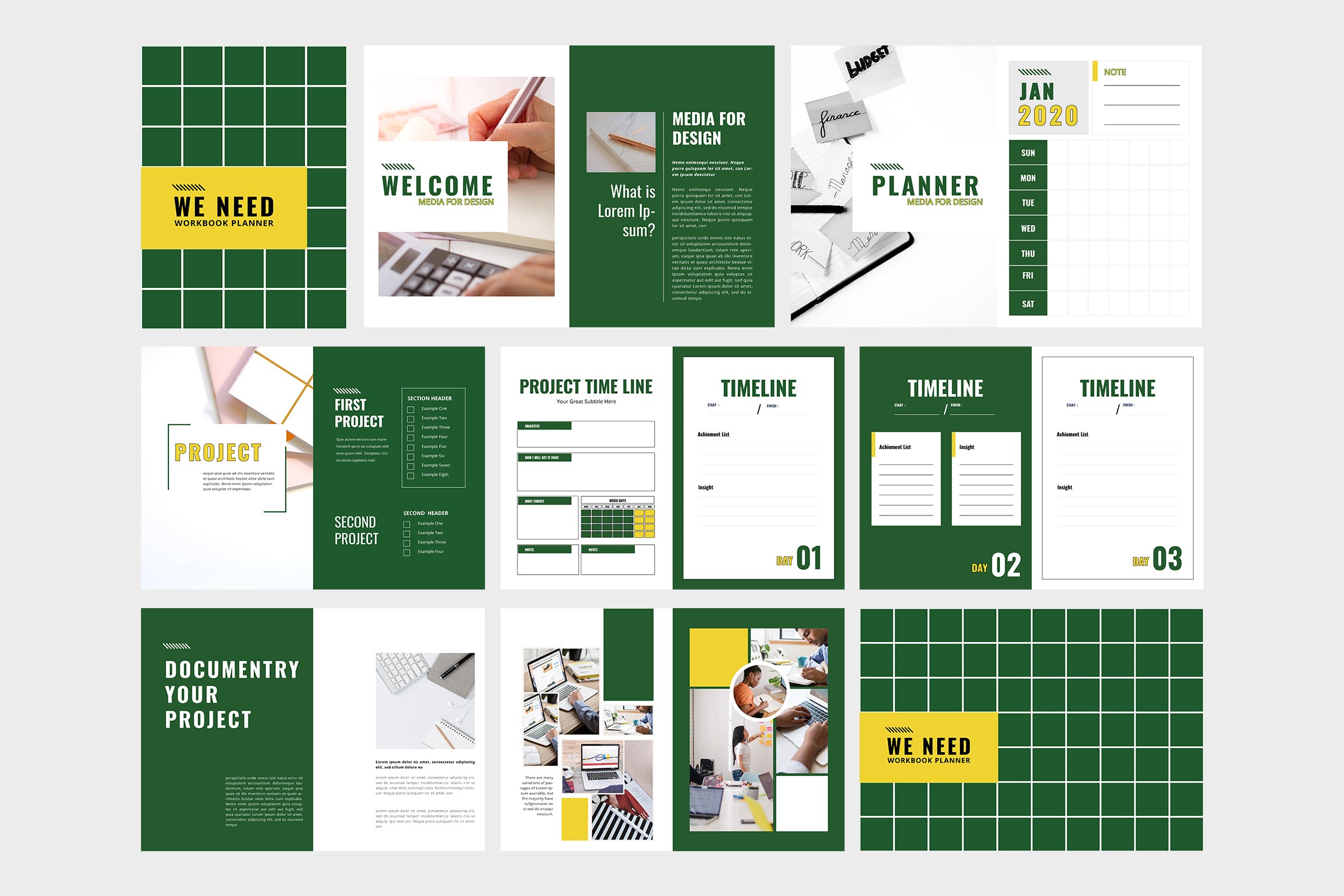 极简主义Workbook创意设计模板v3 WeNeed – Minimalist Workbook Template插图(4)