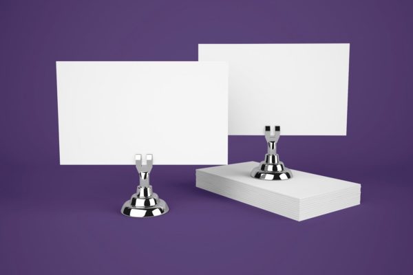 立式企业名片印刷纸张样机 Business Cards letterpress paper