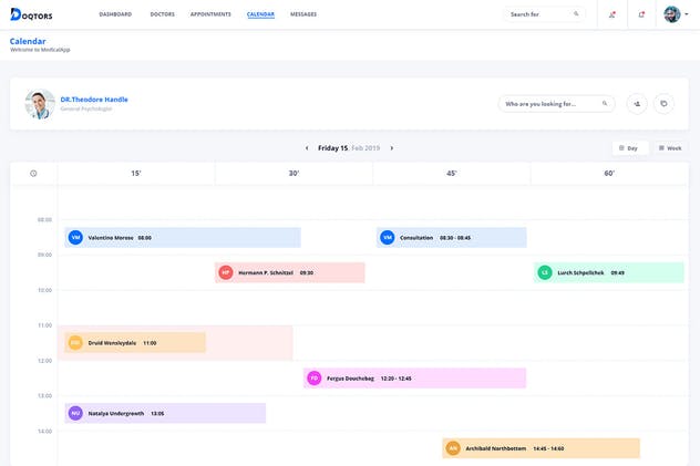 医疗医院管理系统后台仪表盘UI套件 Doqtors – Medical Admin Dashboard UI Kit插图(4)