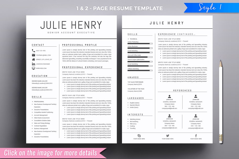 个人介绍/工作简历模板 Resume/CV Template插图(9)