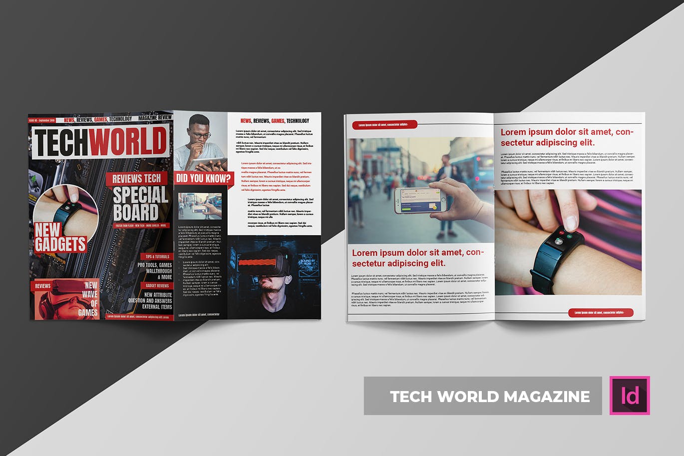 科技世界杂志版式设计模板 Tech World | Magazine Template插图(3)