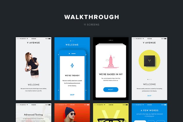高端电子商务APP应用UI套件 V Avenue Mobile UI Kit插图(2)