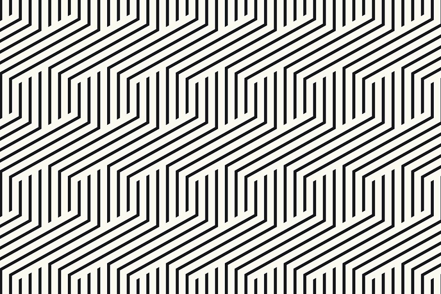 锯齿形无缝抽象纹理合集 Zig Zag Seamless Patterns Set插图(5)