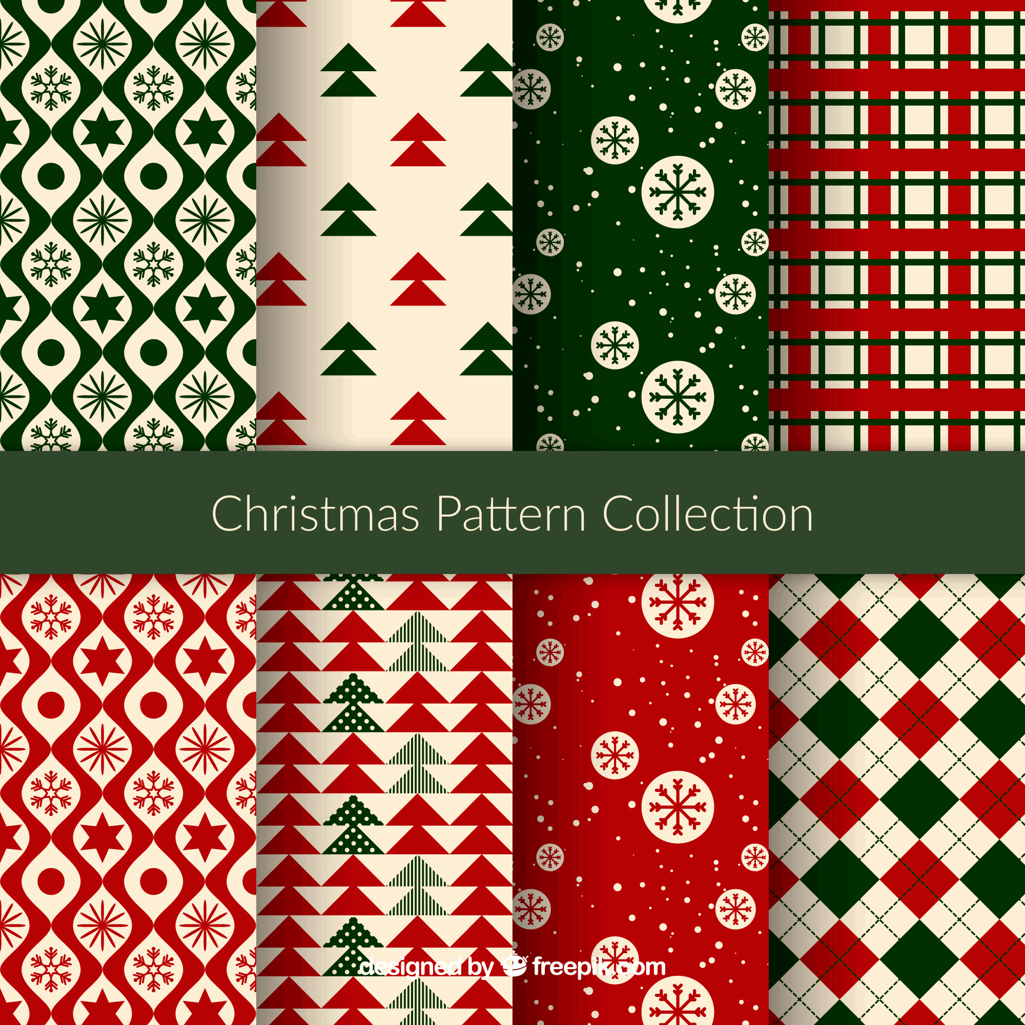 漂亮圣诞背景图集 Nice Christmas patterns插图