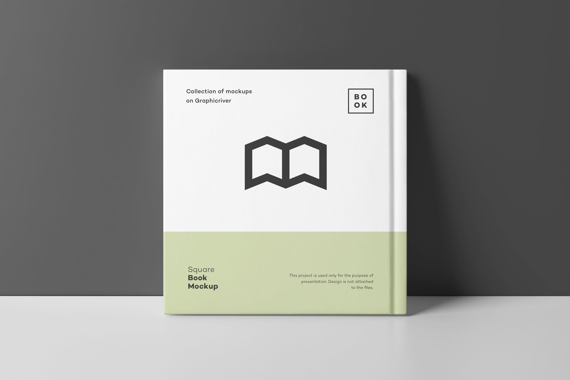 方形精装图书封面&内页版式设计预览样机 Square Book Mock up 2插图(12)