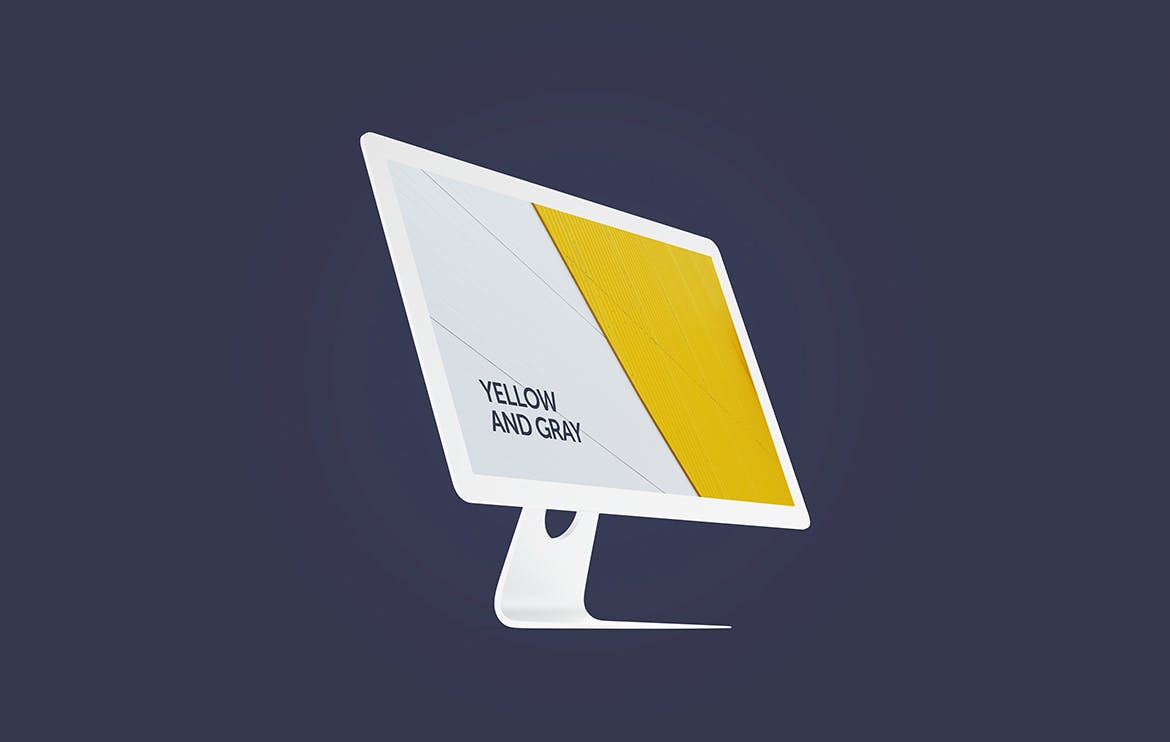 iMac一体机电脑屏幕演示效果图素材库精选样机 iMac 2019 Clay Mockup插图(1)