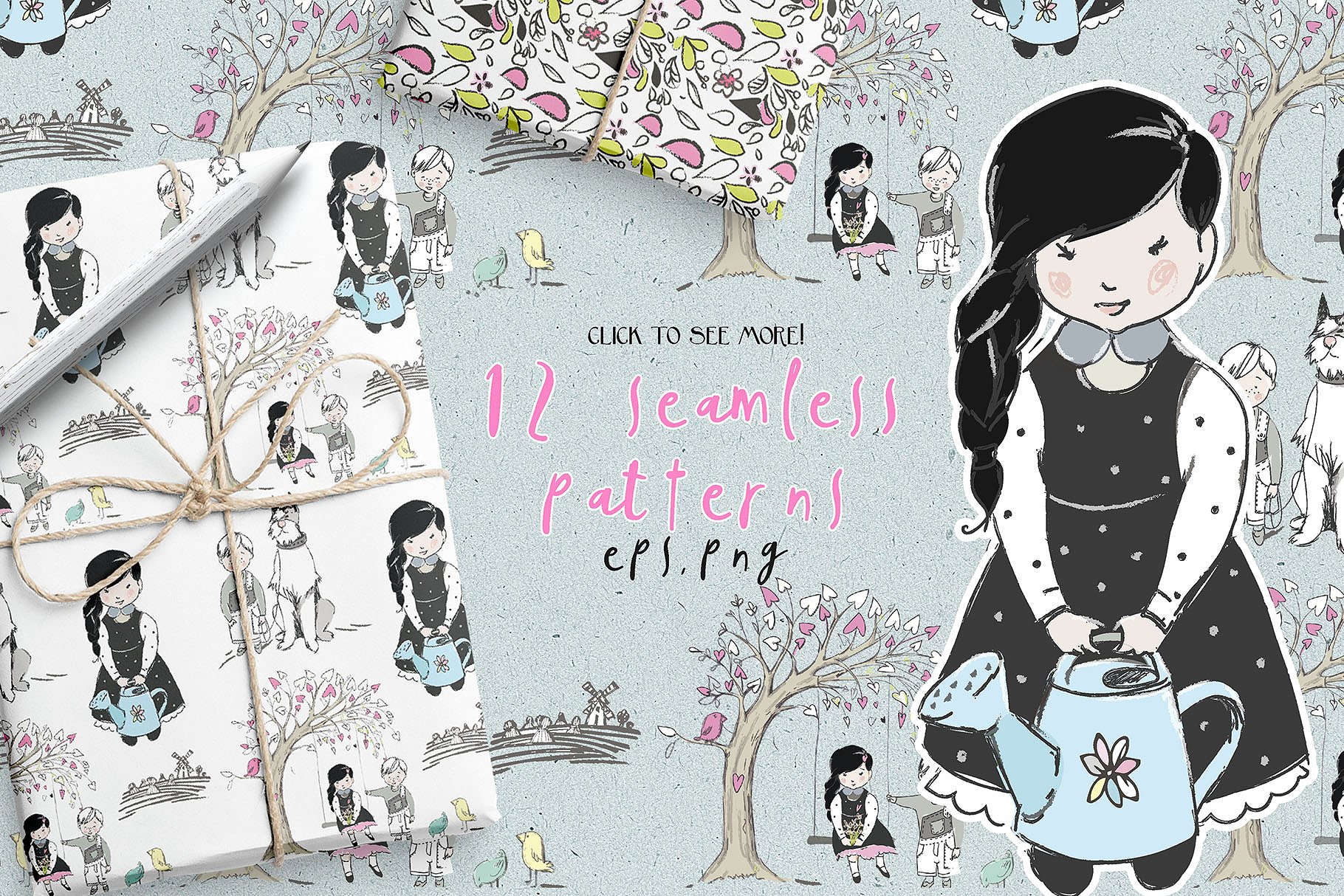 温馨的农场手绘设计元素合集[2.97GB] LOVE IN THE FARMHOUSE插图(13)