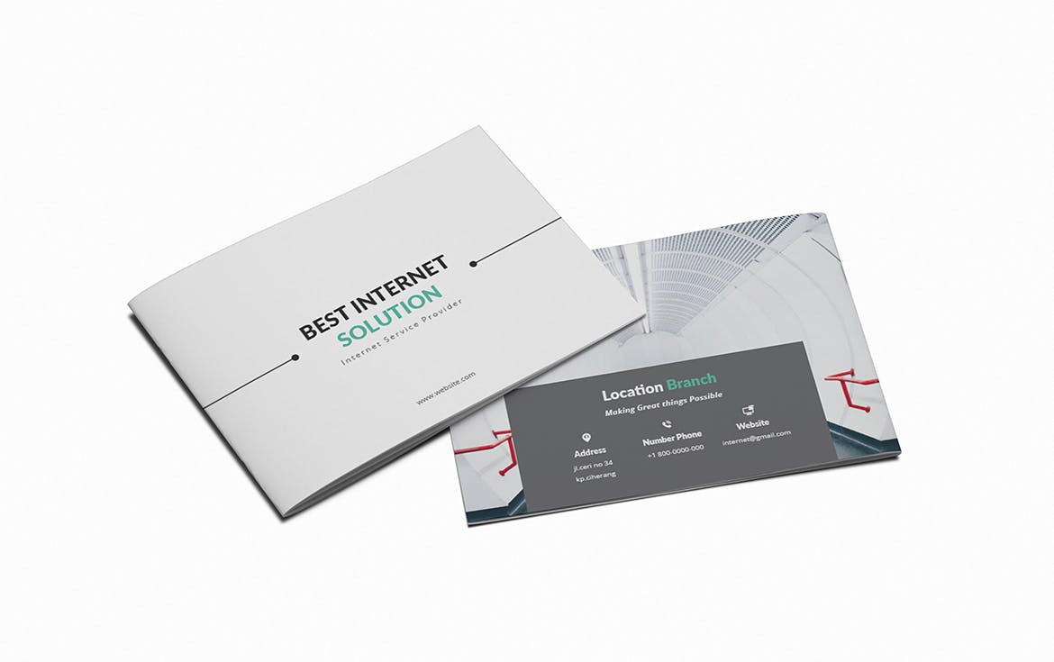 A5尺寸规格横版产品手册公司画册设计模板 ISP A5 Brochure Template插图(1)