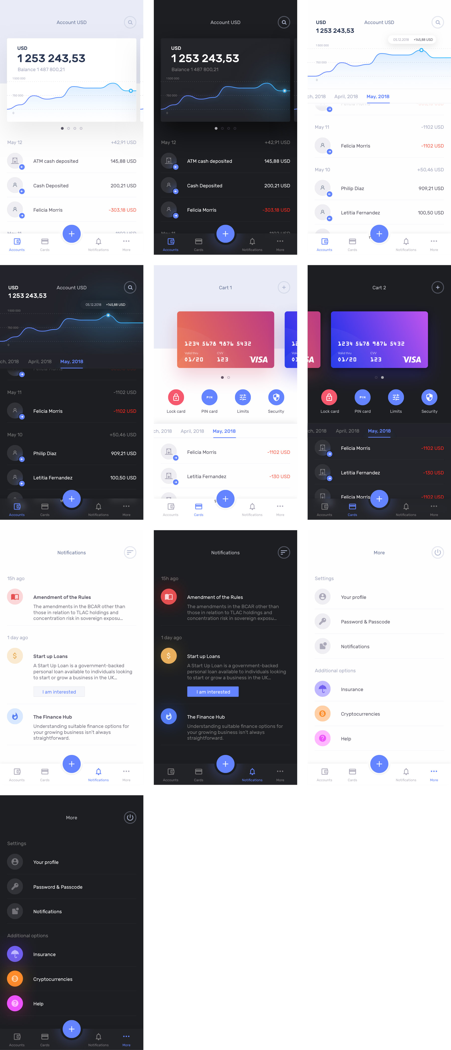 移动银行应用界面