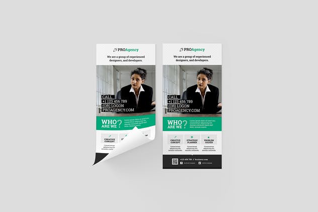 企业公司宣传DL传单设计模板 Corporate DL Flyer插图(2)