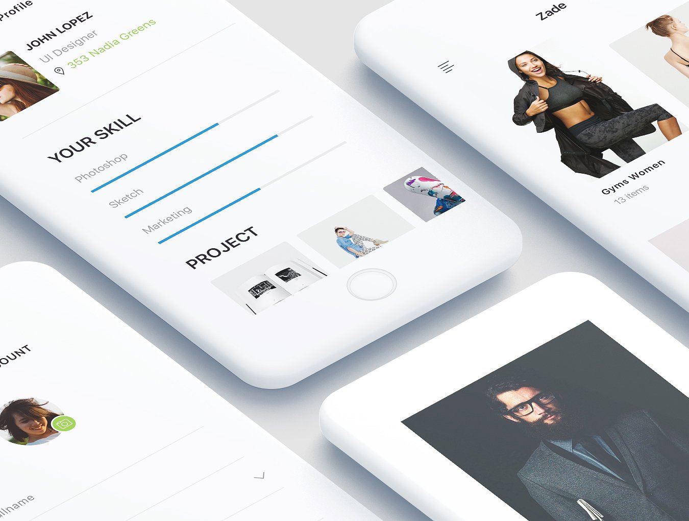简约大方 APP UI 套件 Zade Mobile App UI KIT [for Adobe XD & Sketch]插图(2)