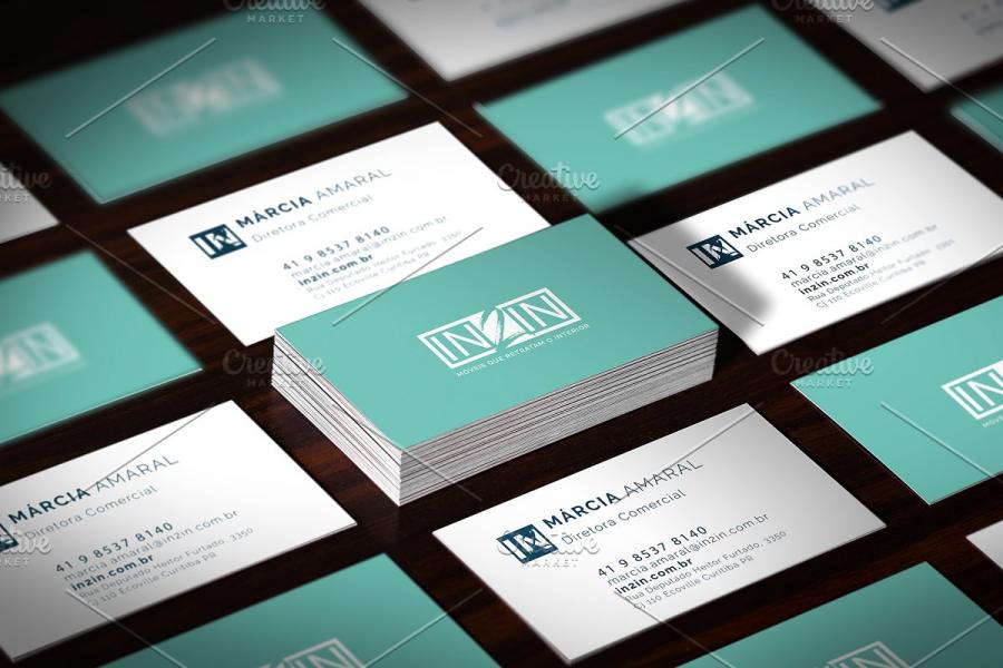 超逼真的高级名片设计样机插图(1)