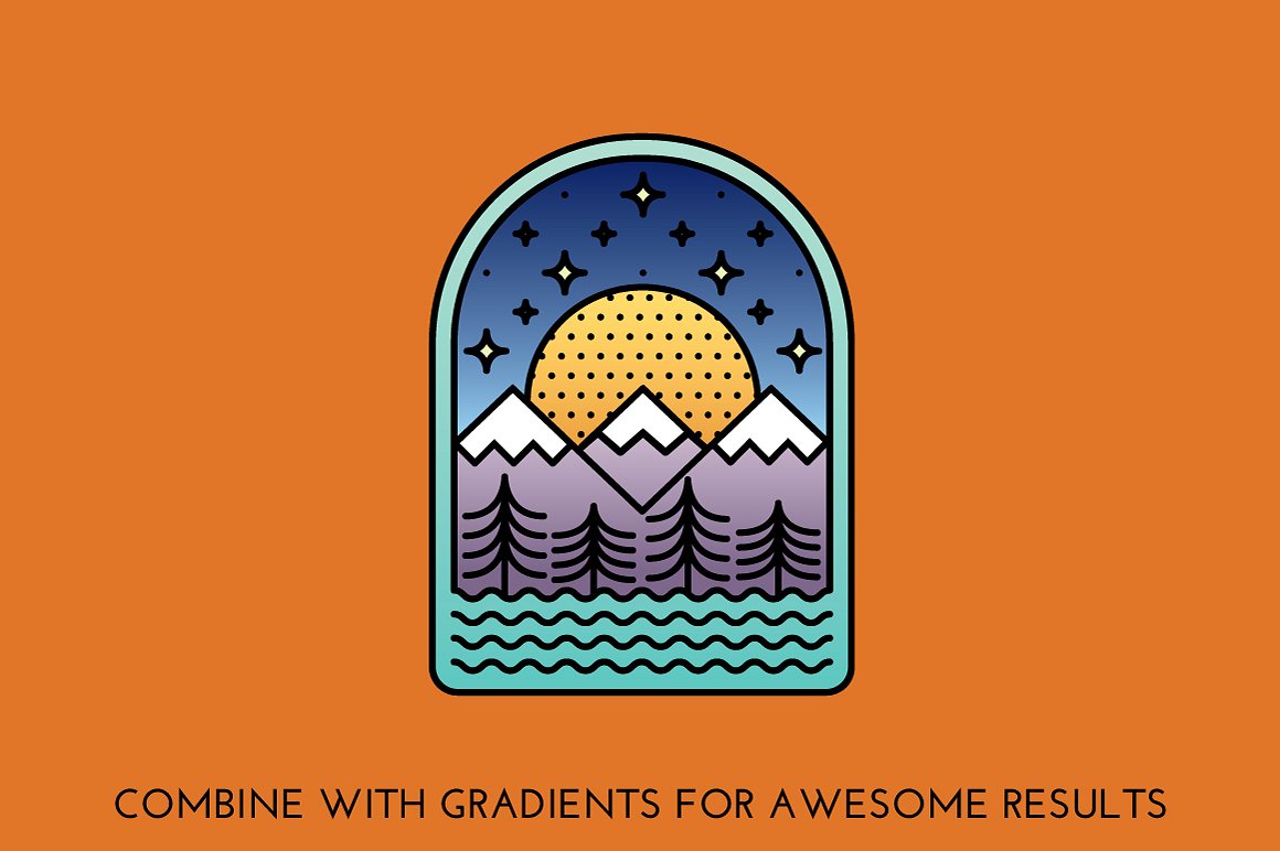 实验室物品线条图形AI笔刷&纹理 Single Weight Line Art Lab插图(2)