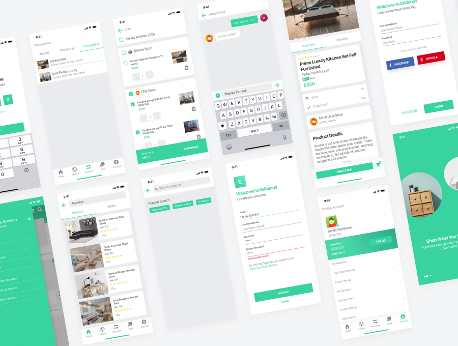 素材库下午茶：房地产电商房产平台APP UI KIT套装下载插图(1)