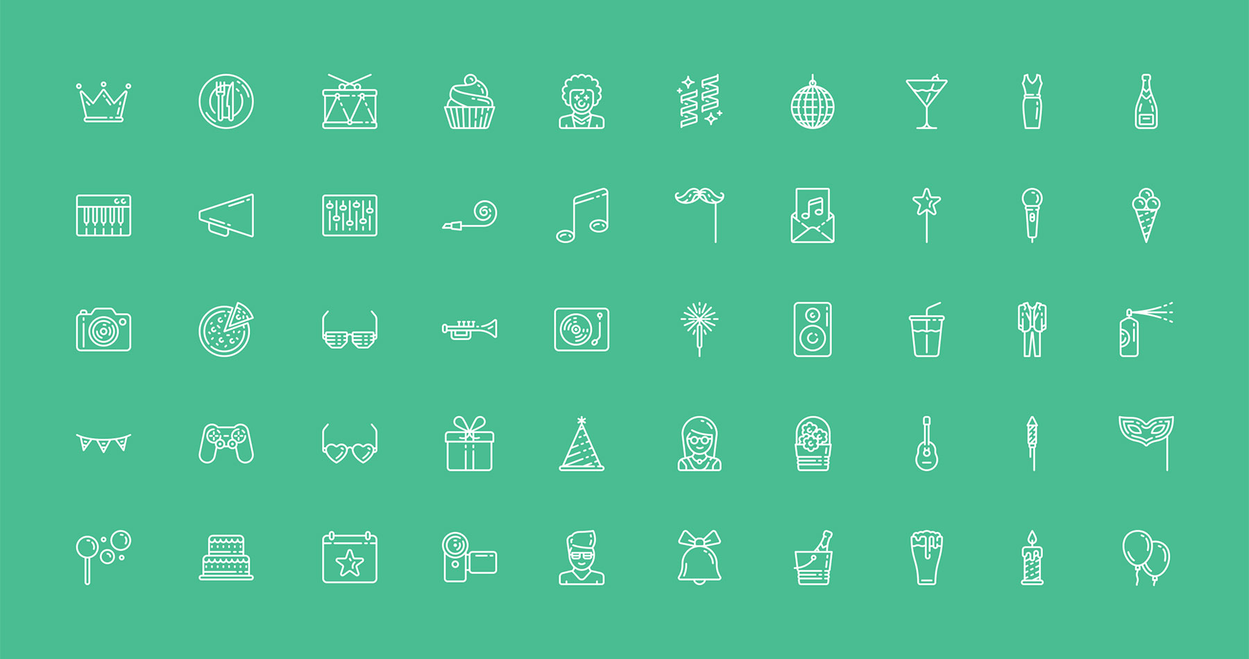 50 枚派对元素图标