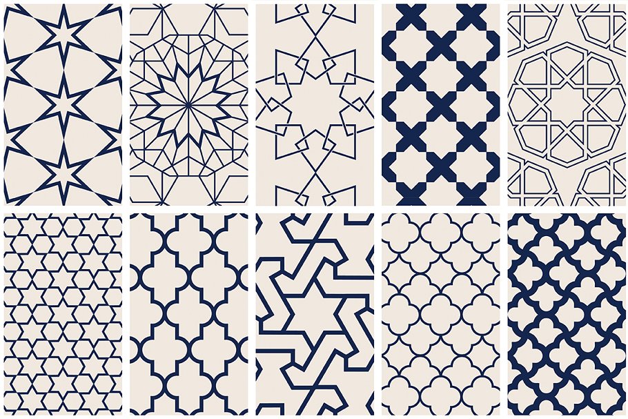 伊斯兰艺术几何图案纹理 Islamic Art Geometric Patterns插图(8)