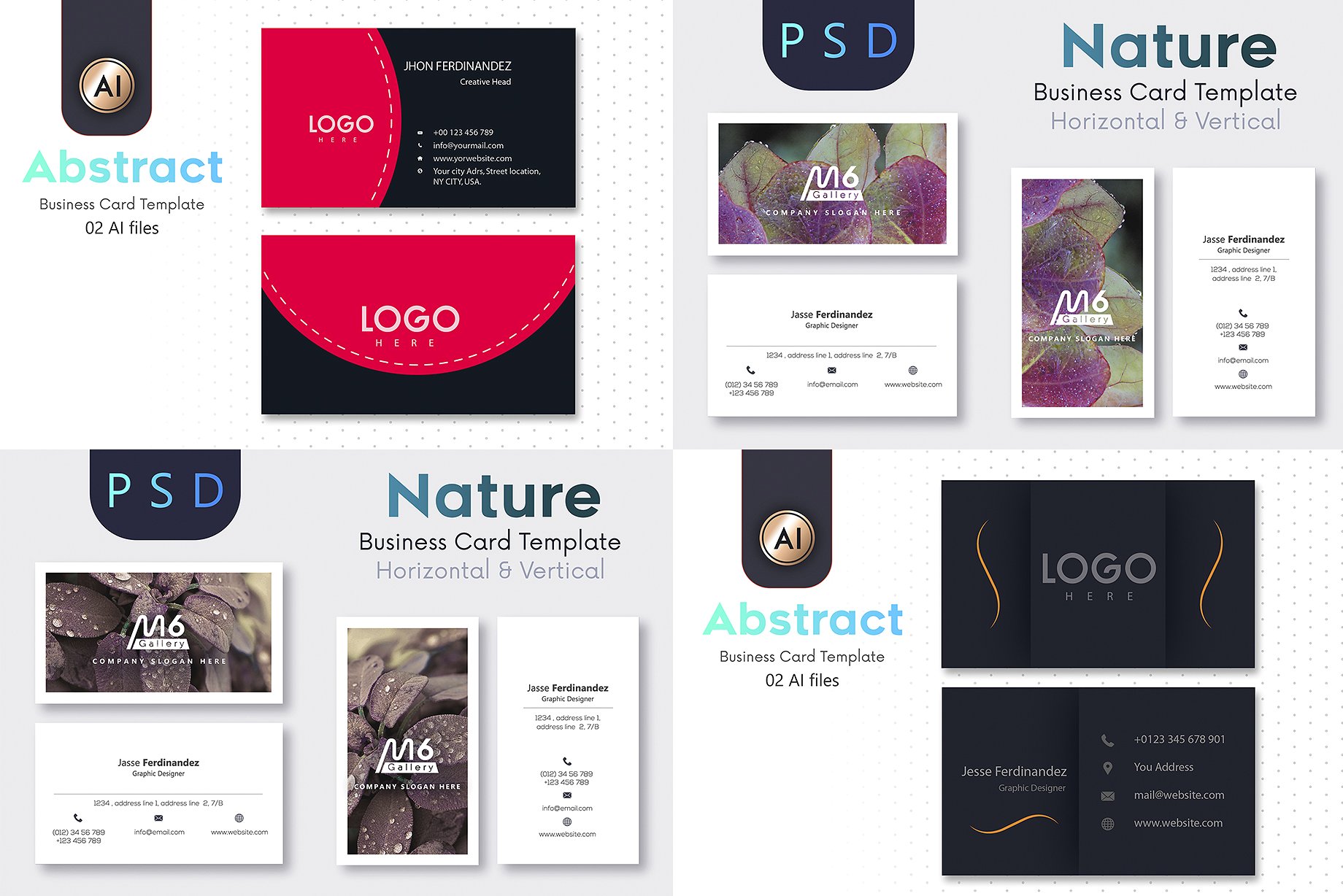 125个高品质的PSD和AI名片设计模板插图(6)