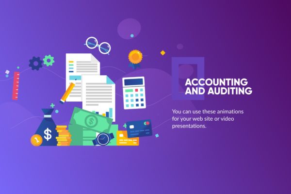 会计财务主题网站设计Banner&amp;着陆页设计模板 Accountancy Banner &amp; Landing Page
