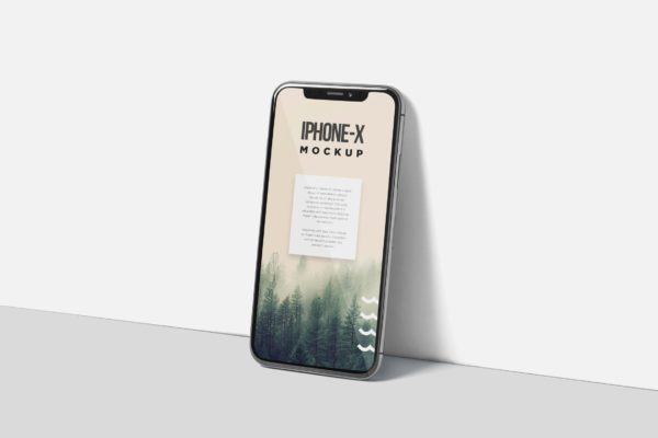 iPhone X智能手机多角度屏幕预览样机模板 iPhone X Mockup