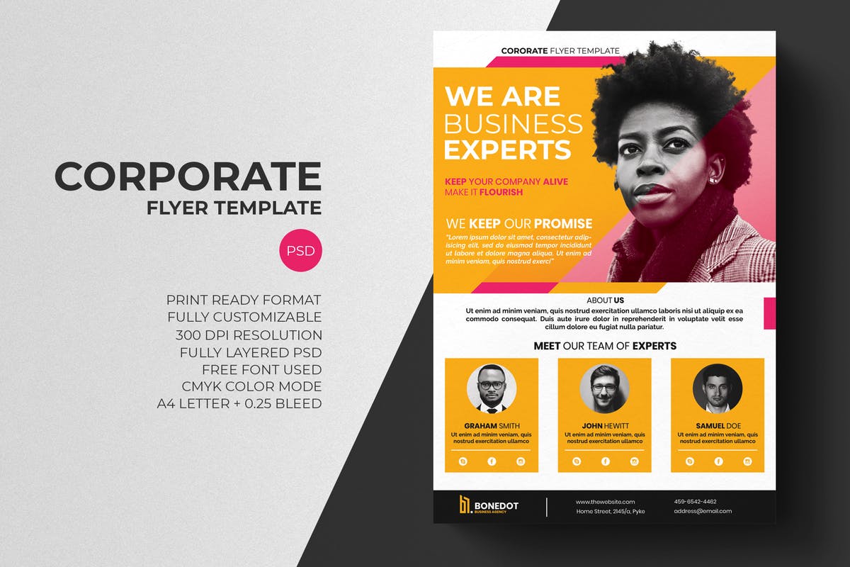 企业宣传海报传单设计模板v4 Corporate Flyer Template插图