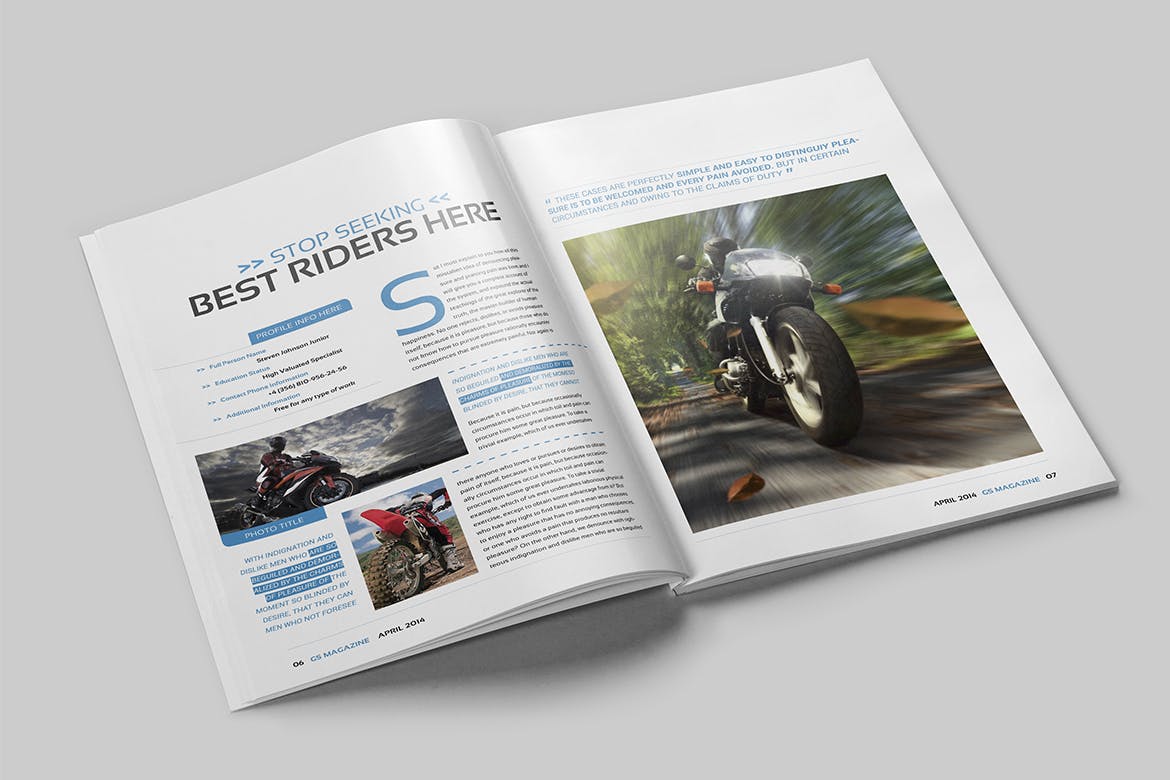 极限运动/体育赛事杂志设计模板 Magazine Template插图(3)