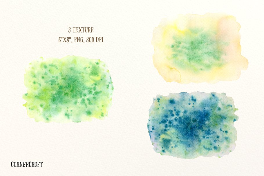 南瓜(藤、叶子&花)水彩剪贴画、纹理 Watercolour Clipart Pumpkins插图(3)