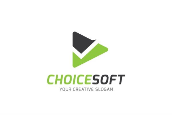 抽象几何图形Logo模板