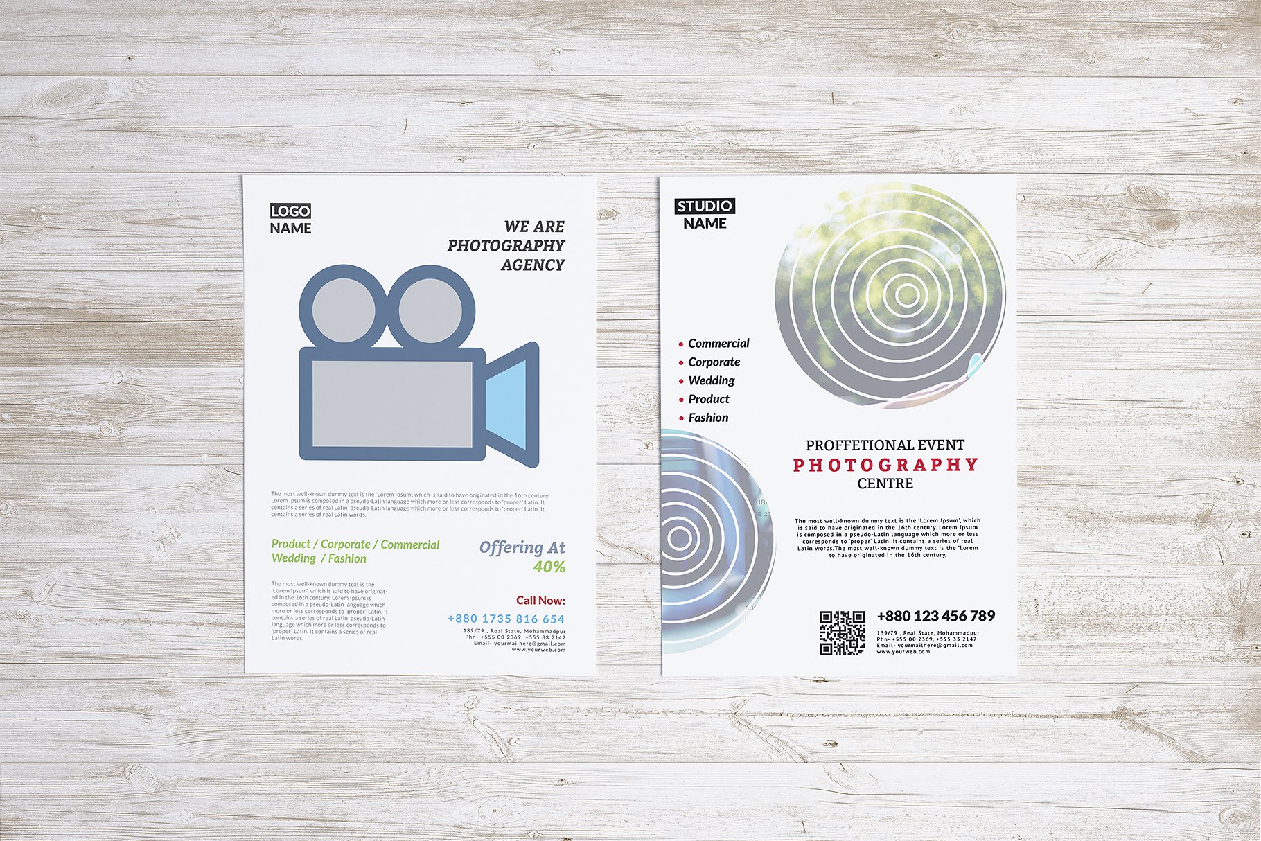 信笺,传单,海报样机模板合集 Letterhead, Flyer, Poster mockup v.1插图(3)