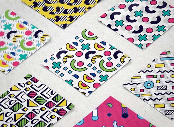 Memphis（孟菲斯）图标集 8-bit Memphis Patterns Pack