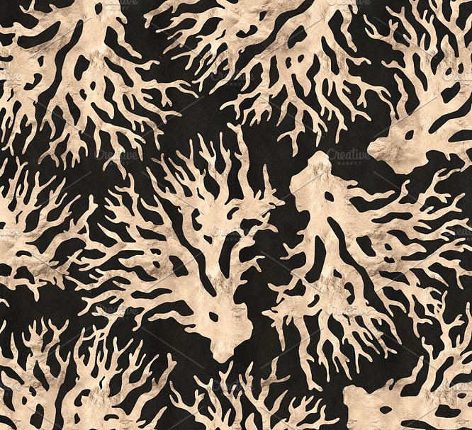 玫瑰金大自然花样图案v4 Rose Gold Organic Patterns No.4插图(1)