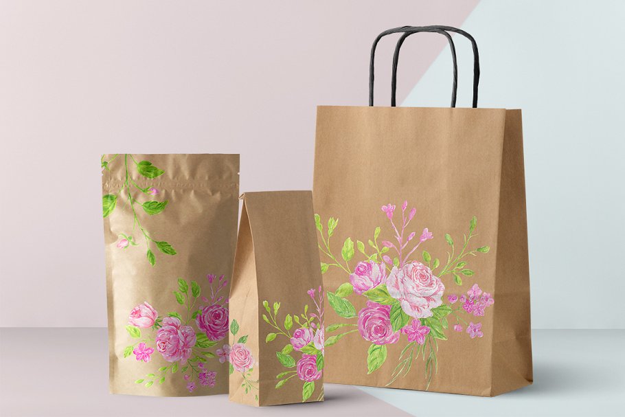 美丽浪漫的英国传统玫瑰剪贴画合集 Watercolor English Rose Clipart插图(5)