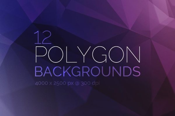 现代抽象多边形几何体背景 Polygon Backgrounds