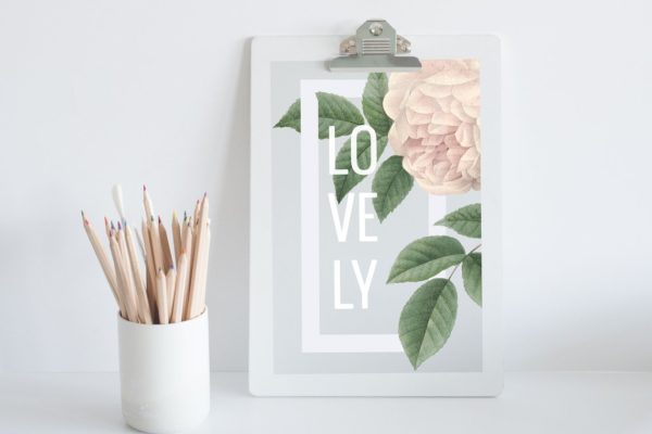 办公文具剪贴板样机 Clipboard Mockup | Square Format